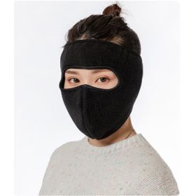 Autumn and winter dust masks breathable warm and cold (Option: Black)