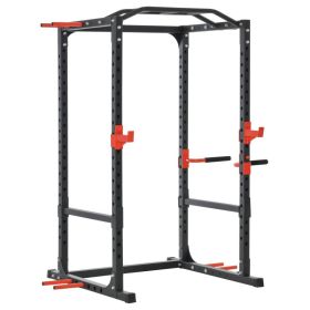 Power Tower Pull Up Bar Squat Rack Power Cage At Home Workout Equipment,Upper Body Strength Training Equipment (Option: Black-2080x290x75 mm)