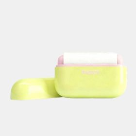 Portable Pet Hair Remover With Lid Reusable, Palm-Sized Lint Roller Pocket-Sized Travel Essential For Removing Cat And Dog Hair (Option: Fresh Green)